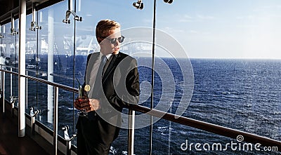 Luxury life. Portrait of the handsome and rich man Stock Photo