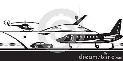 Luxury lifestyle vehicles Vector Illustration