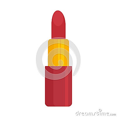 Luxury lipstick icon, flat style Vector Illustration