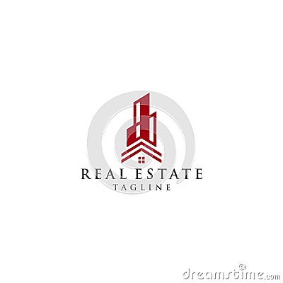 Luxury logo design for real estate companies Vector Illustration