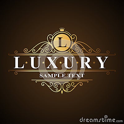 Luxury logo flourishes Stock Photo