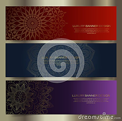 Luxury Mandala banner designs Vector Illustration