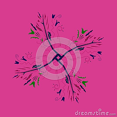 Luxury mandala ornamental pink Stock Photo