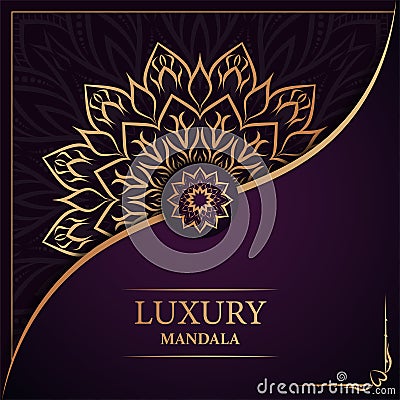 Luxury mandala with royal golden arabesque arabic islamic east style background Vector Illustration