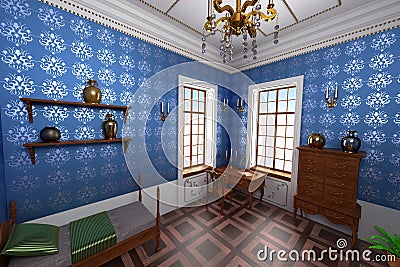 Luxury manor interior Stock Photo