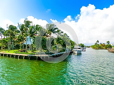 Luxury mansion in exclusive part of Fort Lauderdale Editorial Stock Photo