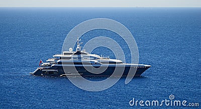 Luxury mega-yacht Stock Photo