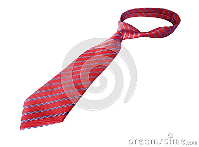 Luxury men's necktie isolated on white background. Stock Photo