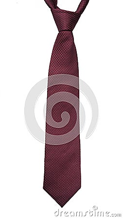 Luxury men's silk tie isolated on white background. Stock Photo