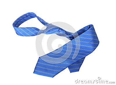 Luxury men's silk tie on a white background. Father's day gift. Stock Photo