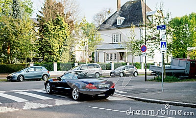 Luxury Mercedes-Benz SL cabriolet convertible roadster Editorial Stock Photo