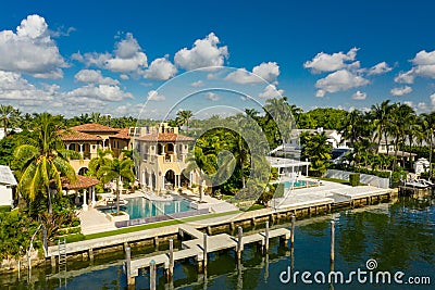 Luxury Miami Beach real estate aerial photography Stock Photo