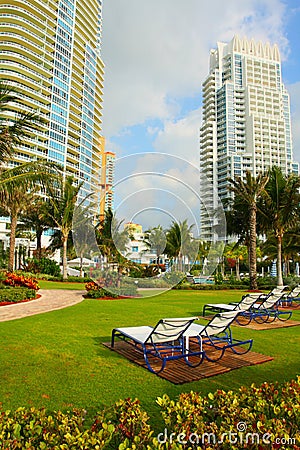 Luxury Miami Resort Stock Photo