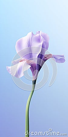 Luxury Mobile Wallpaper: Elegant Iris On Blurred Background Stock Photo