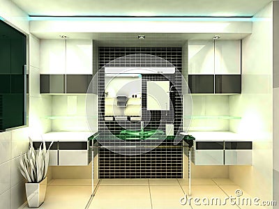 Luxury modern bathroom Stock Photo
