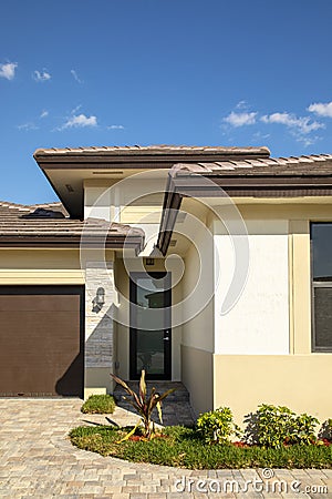 Luxury modern beautiful residential house Stock Photo