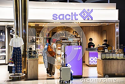 Luxury modern shop duty free for thai people and foreign travelers passengers travel visit and walk select buy shopping at Editorial Stock Photo