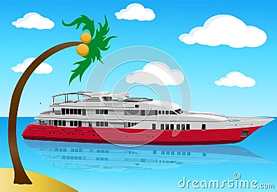 Luxury modern yacht Stock Photo