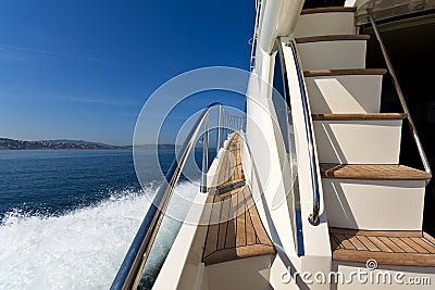 Luxury motor yacht Stock Photo