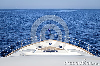 Luxury motor yacht Stock Photo