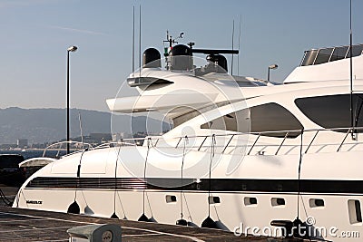 Luxury motor Yacht Editorial Stock Photo