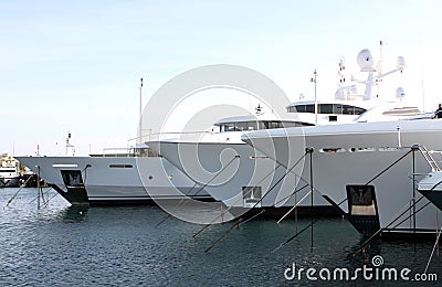 Luxury motor Yacht Editorial Stock Photo