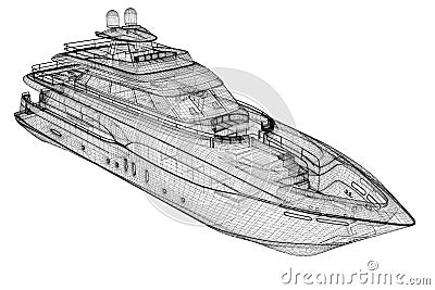 Luxury motor yacht Stock Photo