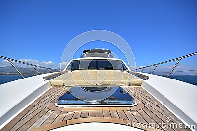 Luxury motor yacht Stock Photo