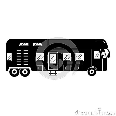 Luxury motorhome icon, simple style Vector Illustration