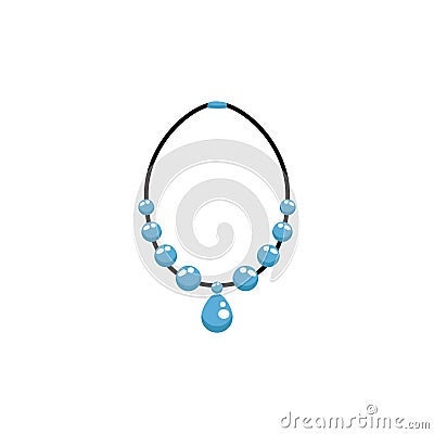 Luxury necklace female accessory icon Vector Illustration