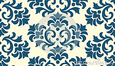 Luxury old fashioned damask ornament, royal classic seamless texture for wallpapers, textile, wrapping. Exquisite floral baroque t Vector Illustration
