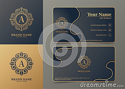 Luxury ornamental logos and business cards template Stock Photo