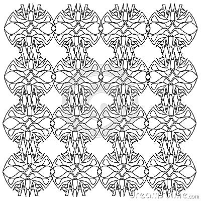 Luxury ornaments, mandalas vint. BLACK ON WHITE Stock Photo