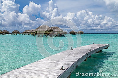Luxury overwater villas Stock Photo