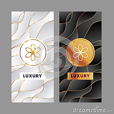 Luxury packaging templates texture for luxury products background. Label frame or tag Vector Illustration