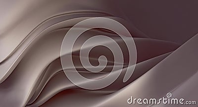 Luxury pearl braun background abstract shape. Flowing glossy gray-braun shapes. Abstract melting wall. Stock Photo