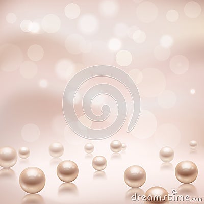 Luxury pearls background Vector Illustration