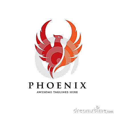 Luxury phoenix logo concept Vector Illustration