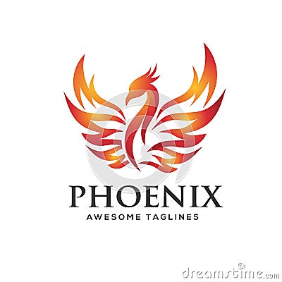 Luxury phoenix logo concept Vector Illustration