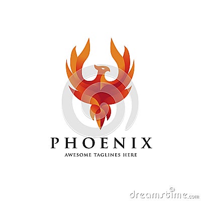 Luxury phoenix logo concept Vector Illustration