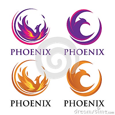 Luxury Phoenix Logo Vector Illustration