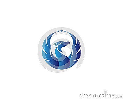 Luxury Phoenix Modern Logo Icon Design Vector Illustration