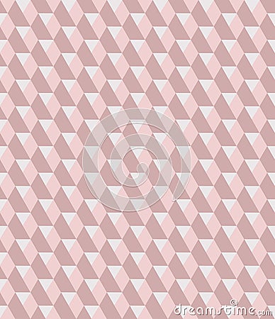 Luxury pink and light grey diamond hexagons seamless repeat pattern Vector Illustration