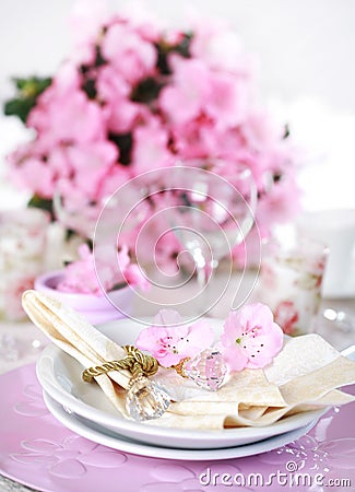 Luxury place setting Stock Photo