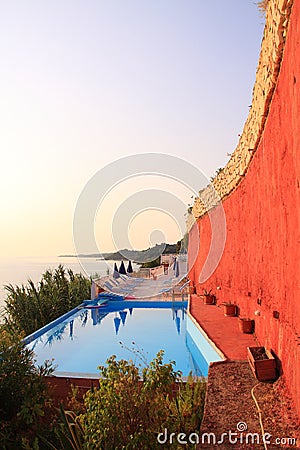 Luxury pool along the coast on Zakynthos Island - Greece