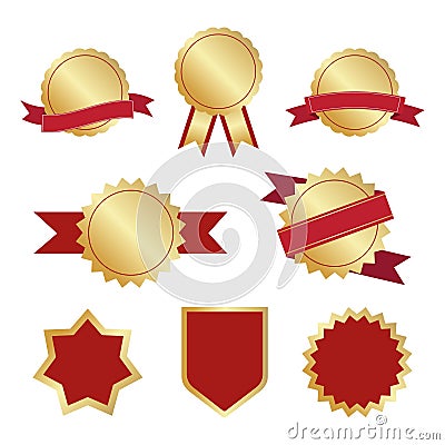 Luxury premium golden badges and labels, royalty badge, Vector Illustration