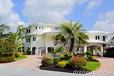 Luxury Prestigious Tropical Home Stock Photo