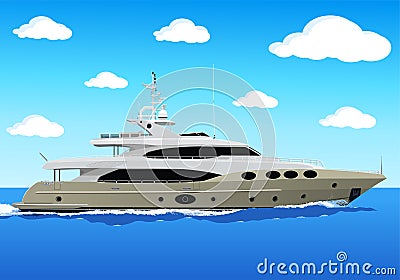 Luxury private yacht Stock Photo