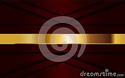 Luxury red and golden lines background design Vector Illustration