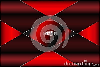 Luxury background of red with silver glossy. Vector Illustration